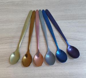 Ложка для коктейля (для мороженого, для джезвы)  титановая (1 шт)